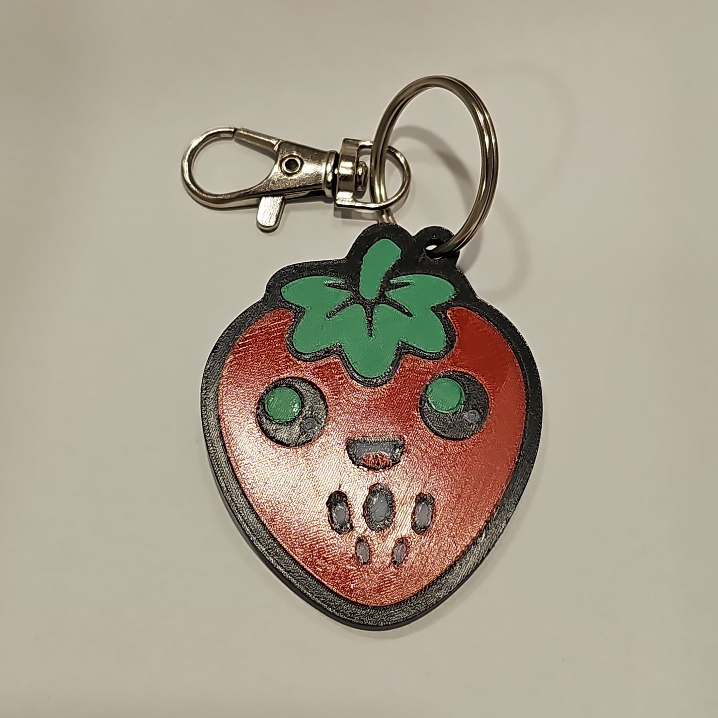 Strawberry Face Keychain