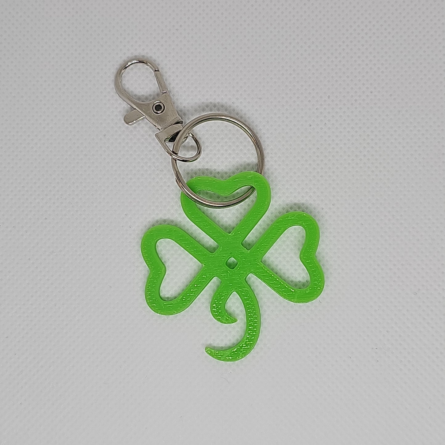 Heart Shamrock Clover Keychain