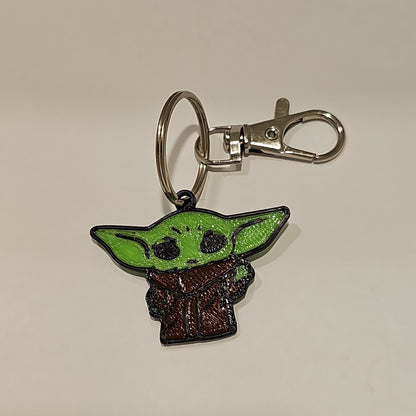 Small Baby Yoda Keychain