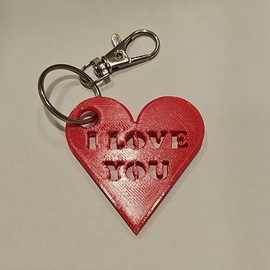 Heart "I Love You" Keychain