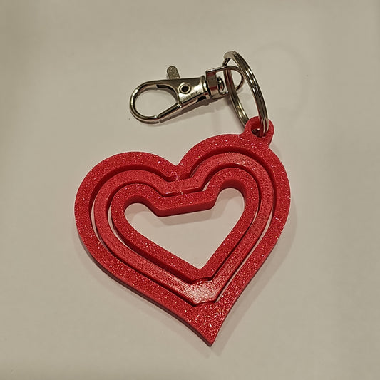 Heart Spinner Keychain