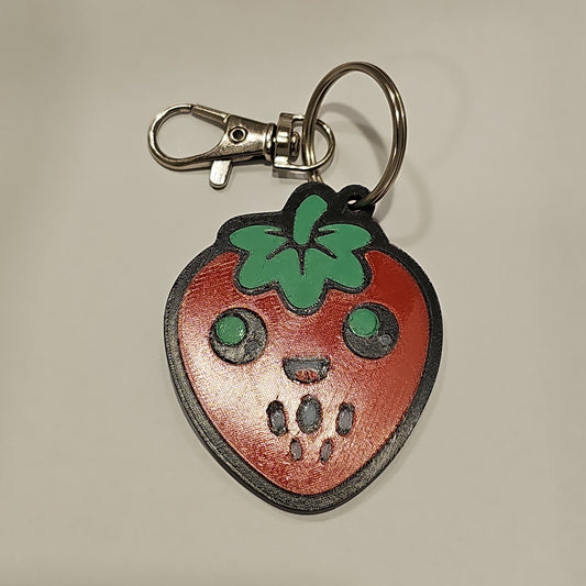 Strawberry Face Keychain