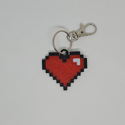 Minecraft Heart Keychain