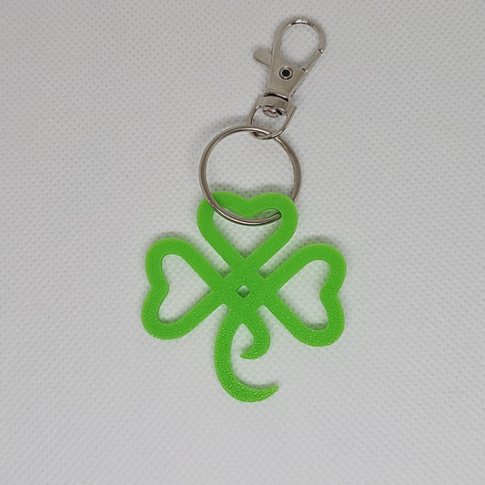 Heart Shamrock Clover Keychain